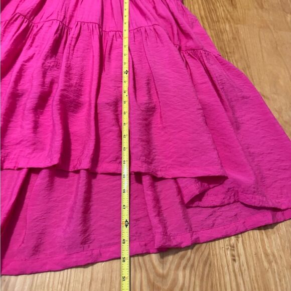 Maeve by Anthropologie Marlene Tiered Sleeveless Fuchsia Lined Maxi Dress SMALL - Picture 7 of 14